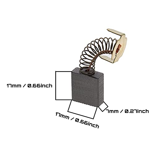 Koolborstel 17x17x7mm Compatibel met Greenmaster GMD 118-1 Loopband Elektrische Motoren Vervanging Reparatie Deel 2 Pairs - Afbeelding 5