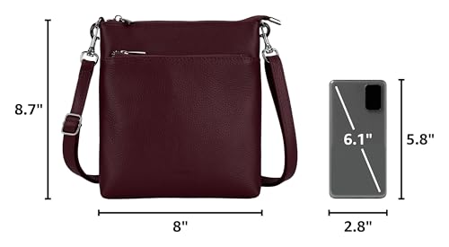 Image of befen Genuine Leather Crossbody Purses for Women Travel Cross Body Bags Lightweight with Adjustable Shoulder Strap