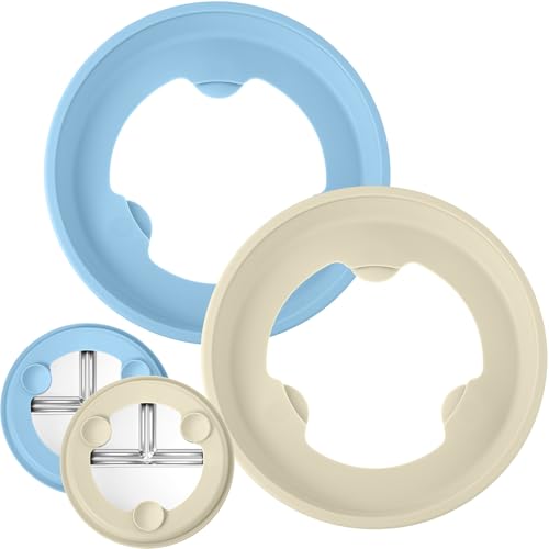 BUSOHA Silicone Sleeve for 9” Stainless Steel Kids Plate with Suction - 2 Pack Toddler Baby Plates Silicone Sleeves Non-Slip Toddler Bowls Silicone Cover(not include Stainless Steel Plate)
