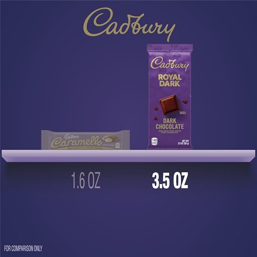 Image of Cadbury, Dark Chocolate Candy Bar, 3.5 Ounce, 14 Count