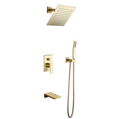 Ensemble de combo de douche multifonction 10 pouces et cascade