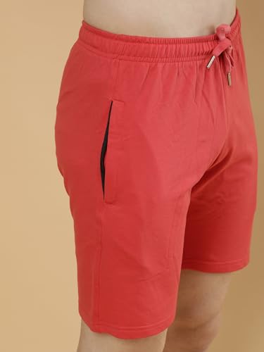 Image of POCKMAN Men's Regular Fit Black Cotton Terry Shorts- Perfect for Sports and Casual Wear.