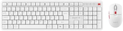 Havit KB261WB Kablosuz Klavye Mouse Seti – Türkçe Q, Ultra Sessiz Tuşlar (Beyaz) - Görsel 1