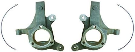 QSA 3" Lift Spindles for 2007-2016 Chevy Silverado 1500 / GMC Sierra 1500 (2WD). + DOT Compliant Extended Brake Likes (CAST STEEL CONTROL ARMS ONLY)