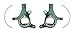 QSA 3" Lift Spindles for 2007-2016 Chevy Silverado 1500 / GMC Sierra 1500 (2WD). + DOT Compliant Extended Brake Likes (CAST STEEL CONTROL ARMS ONLY)