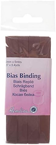 Hemline H520/28 | Brown Polycotton Bias Binding 12mm x 5m