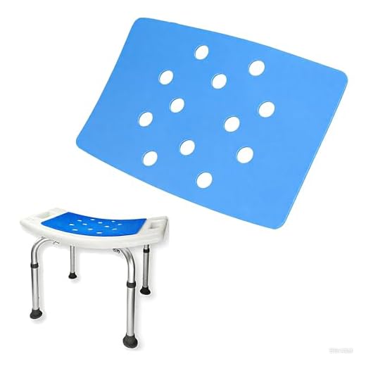 Shower Chair Cushion, Stickable Bath Seat Cushion EVA Soft Foam Shower Chair Pad Portable Bench Cushion Shower Seat Cushion Waterproof for Elderly Senior Handicap