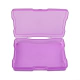 Foto-Aufbewahrungsbox, 10,2 x 15,2 cm, säurehaltiger PP-Kunststoff mit Schnalle, transparenter Bastelaufbewahrungs- und Bilder-Organizer-Behälter für Schmuck, Aufkleber, Bürobedarf (dunkelblau)