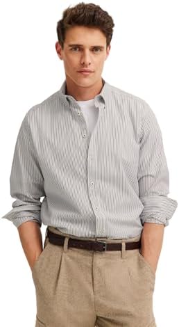 bugatti Herren Hemd Button-Down-Kragen Modern Fit gestreift