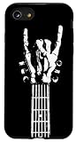 Fácil instalación Rock On Hand Sign Guitarra Heavy Hard Music Carcasa para iPhone SE (2020) / 7 / 8