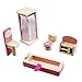 Sanfiyya Mobili per casa delle Bambole in Legno, mobili per casa Bambola Giocattolo in Legno 1 12 Scala in Miniatura Set da Bagno Set Bambola Accessori Fai -da -Te mobili da Bambole Rosa mobili