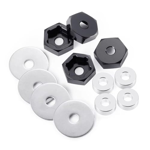 Adaptateurs hexagonaux 12mm à 17mm en aluminium de conversion pour roues de buggy RC 1/8