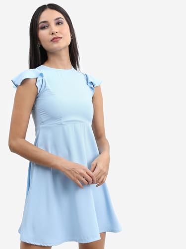 Image of Tokyo Talkies Women's Short Sleeves Round Neck Solid Dresses | Stylish| Casual