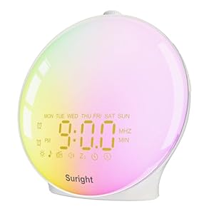 Suright Lichtwecker Tageslichtwecker mit Radio