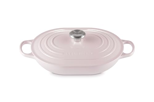 Image of Le Creuset Enameled Cast Iron Oval Casserole with Lid, 3.75 qt., Shallot
