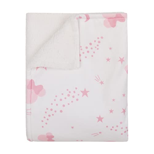 Image of Disney Minnie Mouse Twinkle Twinkle Minnie Pink and White Super Soft Baby Blanket