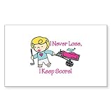 CafePress Never Lose Keep Score Sticker Rectangle Bumper Sticker Car Decal