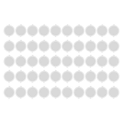 50pcs Drain Hair Catcher, 50pcs Floor Drain Deodorizing Net Seamless Glue Collect Size Shower Hairs Strainers Decontamination Sticker Mesh Stickers for Home Bathtub Bathroom (50 pieces (circle