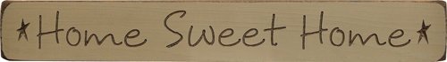 BCD Home Sweet Home Engraved Stars Distressed Wood Plaque Sign Country Primitive DÃcor