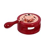 UKCOCO Juego de Horno de Fusión de Cera Cuchara de Fusión de Acero Inoxidable Mango Rojo Kit para Sellar Sobres Sellos de Cera Compatible para Invitaciones Manualidades Fácil de Usar
