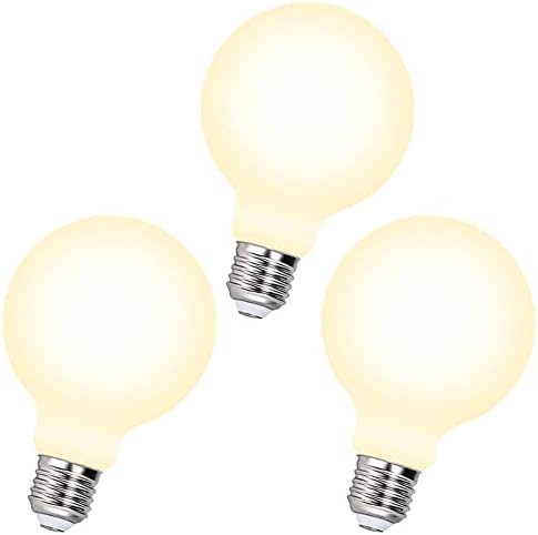 ENUOTEK Dimmable 8W LED G95 Large Globe E27 Edison Screw Round Light Bulbs Energy Saving Bulb Lamps 950Lm Omnidirectional Warm White Lighting 3000K for Pendant Light Wall Lamp 3 Pack