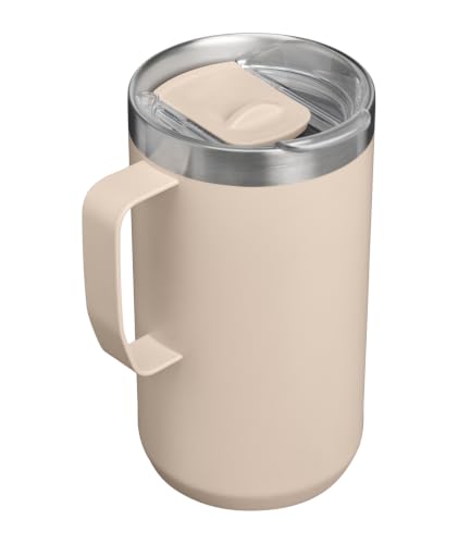 Image of STANLEY Everyday Camp Mug 24 oz | Drink Through Lid | Cup for Coffee, Tea and Drinks | Insulated Stainless Steel Coffee Mug | BPA-Free | Champagne