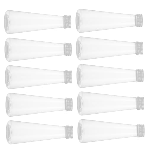 DECHOUS 10pcs Juice Bottle Transparent Beverage Bottle Plastic