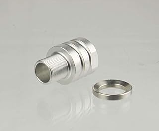 Hi Strength 7075 T6 Aluminum Anodized SIL 1/2x28 Thread Protector with 1/2-36 TPI Outside Thread, 1/2x28 TPI Convert to 1/2-36 TPI Come with a Stainless Steel Crush Washer