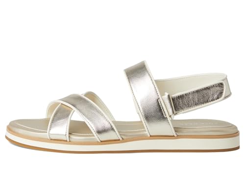 Cole Haan Cole Haan Womens Mirabelle Crisscross Sandals Soft Gold Talca/Ivory 6 Medium