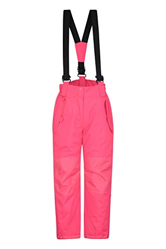 Preisvergleich Produktbild Mountain Warehouse Honey Schneehose für Kinder - Schneedicht, Schneegamaschen, Schneeanzug mit Reißverschluss am Knöchel, abnehmbare Träger, 2 Taschen - Für Skiurlaub Rosa 104 (3-4 Jahre)