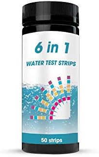 Yukysa Pool & Spa 6-Way Water Test Strips,50 Counts Easy Reading Test Strips Water Quality Test -Total Chlorine, Free Chlorine/Bromine, PH, Total Alkalinity, Cyanuric Acid, Total Hardness