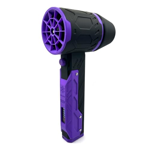 Fivetwofive Ventilador Turbo Jet para Coche, Soplador Violento, Motor Sin Escobillas de 64mm, Empuje de 8000mAh, 1000G, Ventilador de Conducto Industrial, Limpiador para Coche, Negro-Púrpura