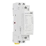 Baomain 2NO AC/DC Household Contactors, 25A 2P Modular Contactor, 2 Poles Normally Open, DIN Rail Mount, UL Listed (BMC7-25U_2P AC/DC 12V)