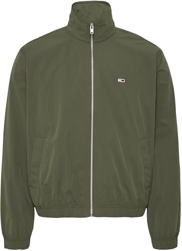 Tommy Jeans Herren Windbreaker Jacke Essential Stehkragen, Grün (Fatigue Green), S – Ansicht 6