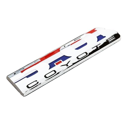 Image of 2Pc 5.0L Coyote Engine Emblem Coyote Badge 3D Sticker Nameplate (Chrome)
