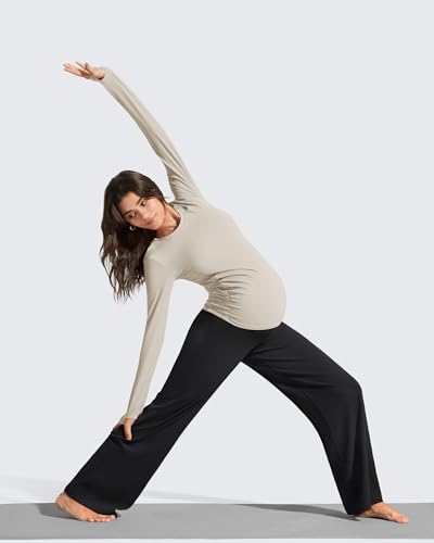 Image of G4Free Women's Maternity BareFeel Wide Leg Yoga Pants