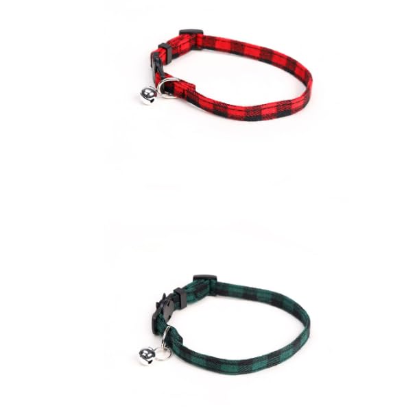 NIDHFG 3 Pieces Of Pet Bell Collars, Plaid Bow Collars, Cat Collars, Adjustable Design, Special For Small Cats And Dogs.