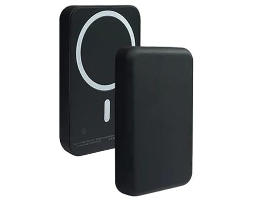 [Nuevo] Cargador Portatil Ligero Magnetica. Cargador Magnético Inalámbrico Portátil, Batería Externa. Compatible con MagSafe iPhone 15/14/13/12/Pro/Pro MAX/Mini (5000mAh, Negro)