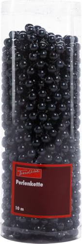 Schwarzer Christbaumschmuck 19 TrendLine Perlenkette bruchfest, langlebig 10 m schwarz Christbaum- &...