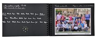 Exacompta - Réf. 16010E - 1 Album photos à spirales 50 pages noires pour photos de classe - Format 32x22 cm - couverture pelliculage brillant - 150 photos, Noir