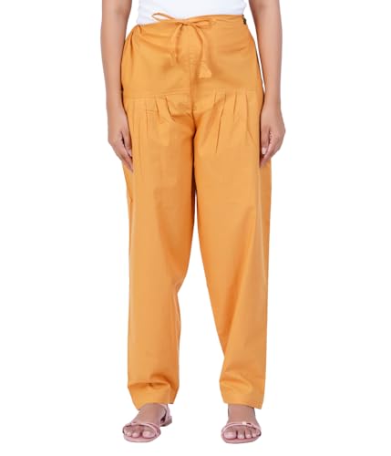 Image of Happy Bunny Salwar Pant - Modern Style Pure Cotton for Women - Ethnic Semi Patiala Trouser - Office,Home - All Day Comfort Wear with Drawstring
