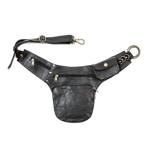Pochette fantaisie noire anti-perte avec fermeture éclair et rangement téléphone