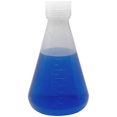 1000ml Conical Flask, PP Material, Molded Graduations, Screw Cap, Karter Scientific 237S3 (Single)