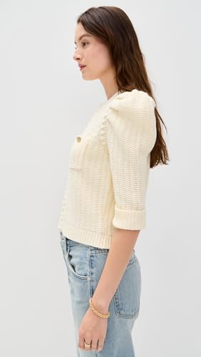 L'AGENCE Women's Delilah Crop Textured Cardigan4