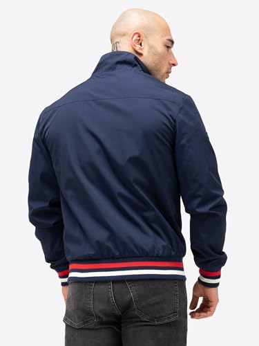 Lonsdale Kurtka męska, wąski krój Newdigate, granatowy/biały/czerwony, L, Navy/White/Red, L