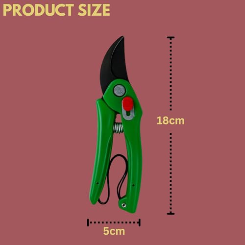 Image of Mozarto Heavy Duty Gardening Scissor /Plant Cutter For Garden /Branch Cutter For Plants /Flower Cutter /Pruners For Plants /Wood Branch Trimmer /Secateurs /Pruning Shears Blade (Green)