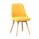 Sillas de comedor modernas de haya para cocina, uso doméstico, arte de uñas, maquillaje, hotel, matrimonio, sala de ocio, color amarillo