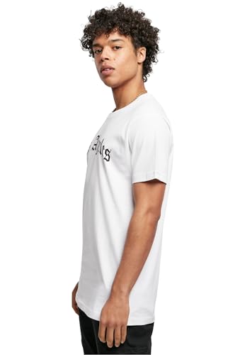 Mister Tee Camiseta para Hombre Los Angeles Wording tee Blanco M