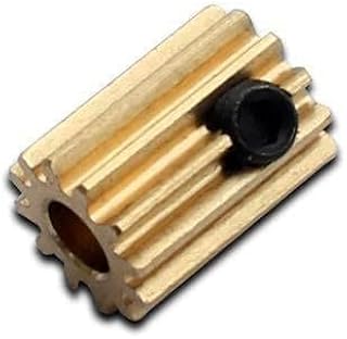 Furitek Brass Pinion Gear 15T 0.5M Upgrades Accessories for All SCX24 2204 Motor and Intended for for 1/24 RC Crawler Car Axial SCX24 Deadbolt JLU C10 B-17 (Pinion Gear)