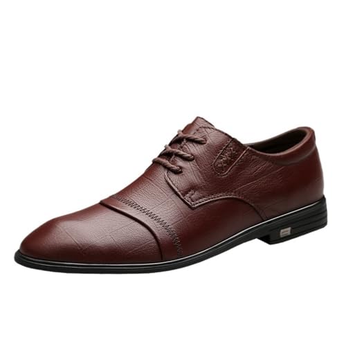 Stylish Comfortable Leather Oxford Shoes Men's Premium Lace Up Office Business Event Dress Footwear